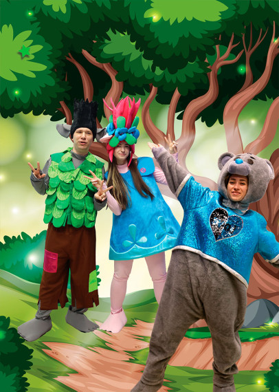 Тролі Цвітан і Трояндочка та Ведмедик Тедді