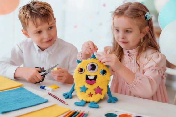 Виготовлення фірмової іграшки монстрик Бомверс фетровий монстрик